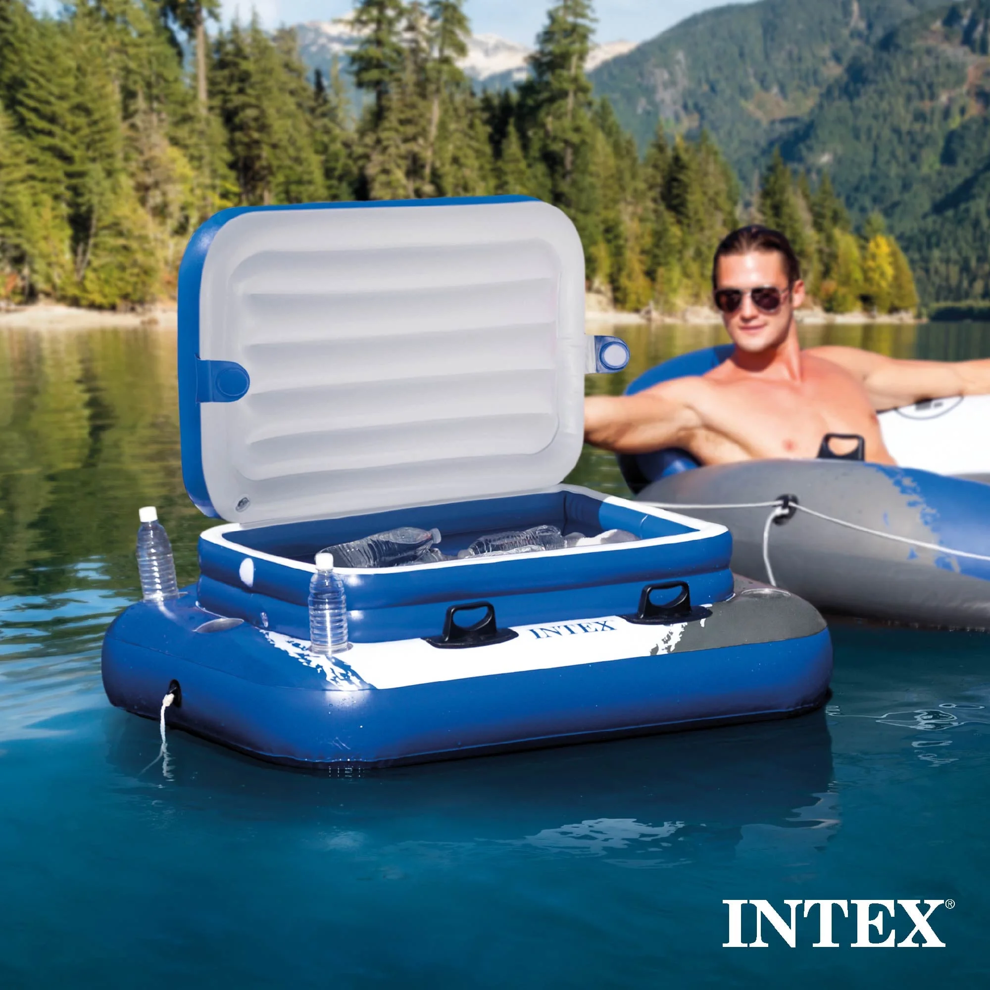 INTEX 24ft x 12ft x 52in Ultra XTR Above Ground Pool, Floats (2 Pack), & Inflatable Cooler