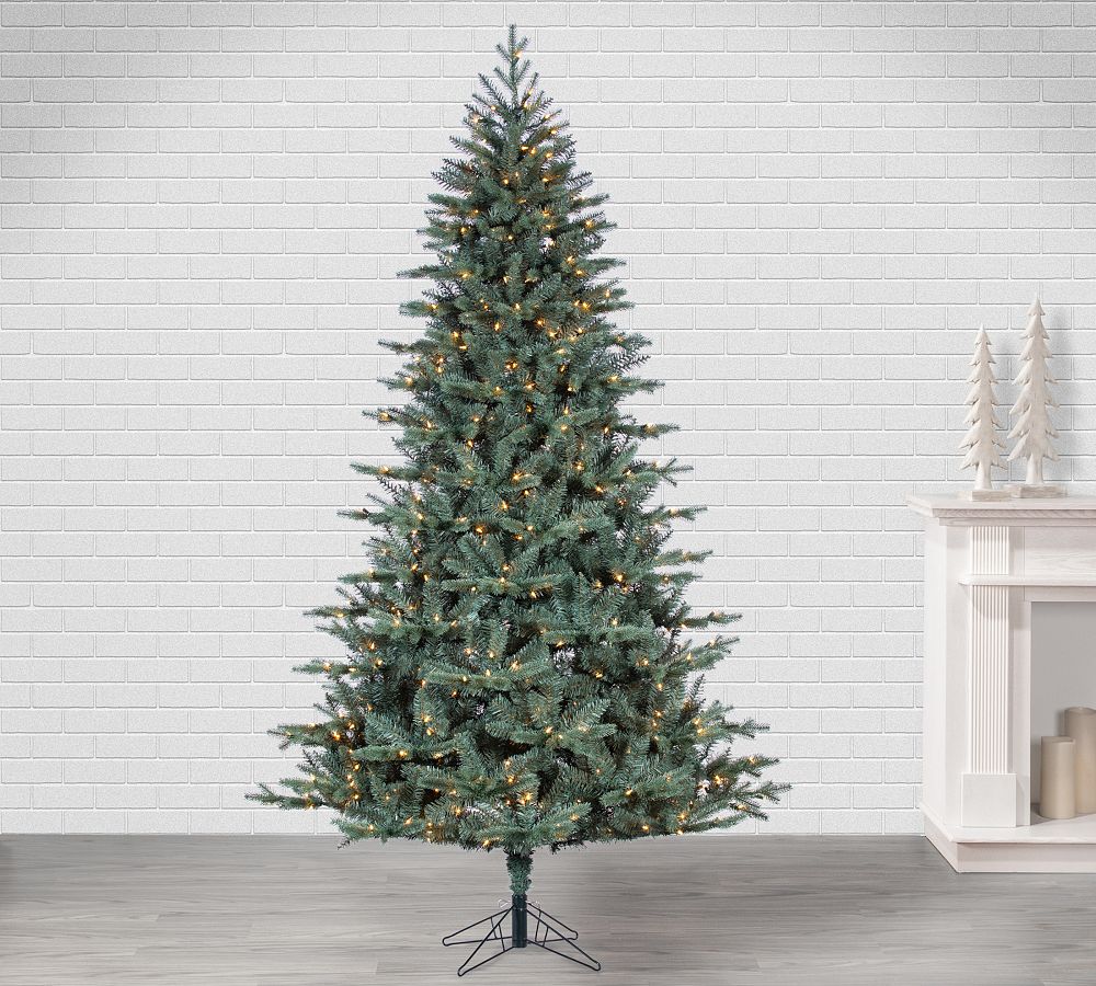 Lit Blue Spruce with Power Pole Artificial Christmas Tree   tiaotiao