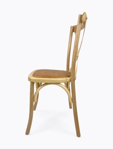 Iconaxa Sedia Crossback con seduta in rattan, impilabile, legno : Amazon.it: Casa e cucina