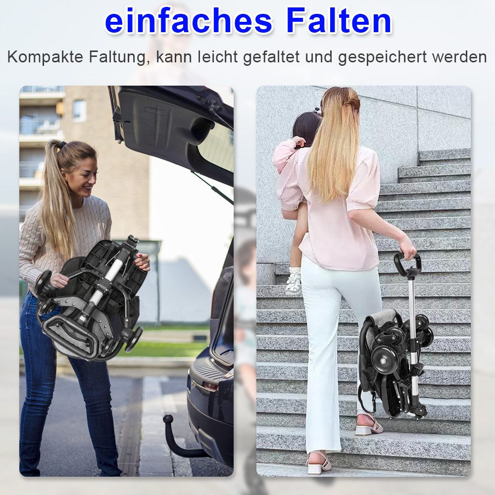 Kinder-Buggy Kinderwagen 2 in 1 Komplettset Buggy von Geburt