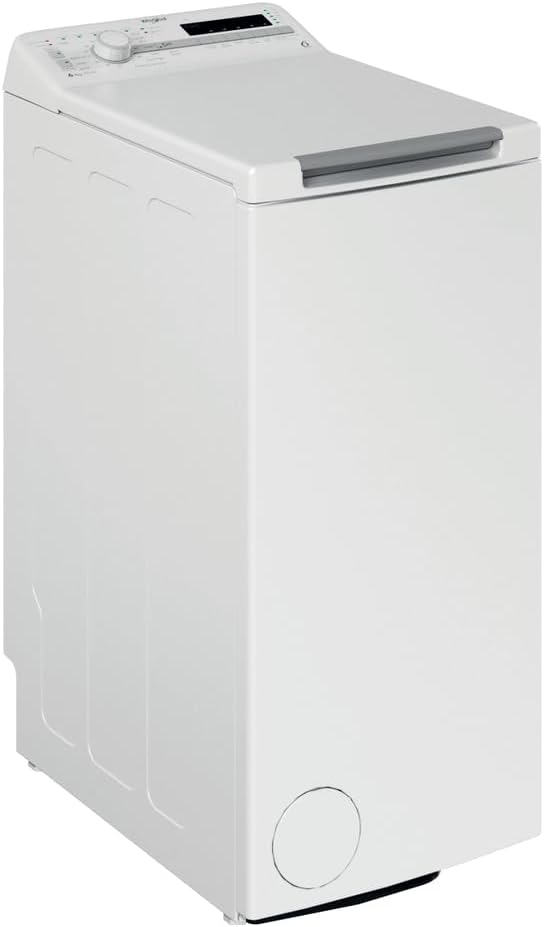 Whirlpool TDLR 6240S IT – Lavatrice 6 Kg, Carica dall'Alto Slim, Libera Installazione, 1200 Giri/min, Classe C, 6° SENSO, Energy Saver, FreshCare, 40 x 60 x 90 cm