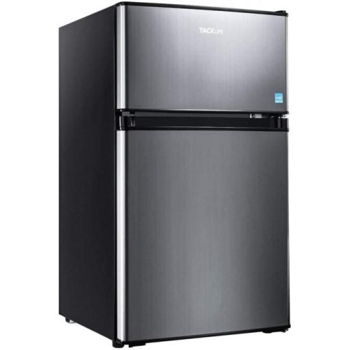 Brand Mini Fridge with Freezer, 3.1 Cu.Ft, Energy Efficient Compact Refrigerator, LED Light, 2 Door Design