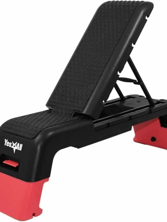 Yes4All Multifunzionale Aerobic Deck – Stazione Fitness Versatile, Panca con Pesi, Stepper Aerobico, Box Pliometrico per Allenamenti Cardio e Allenamento della Forza