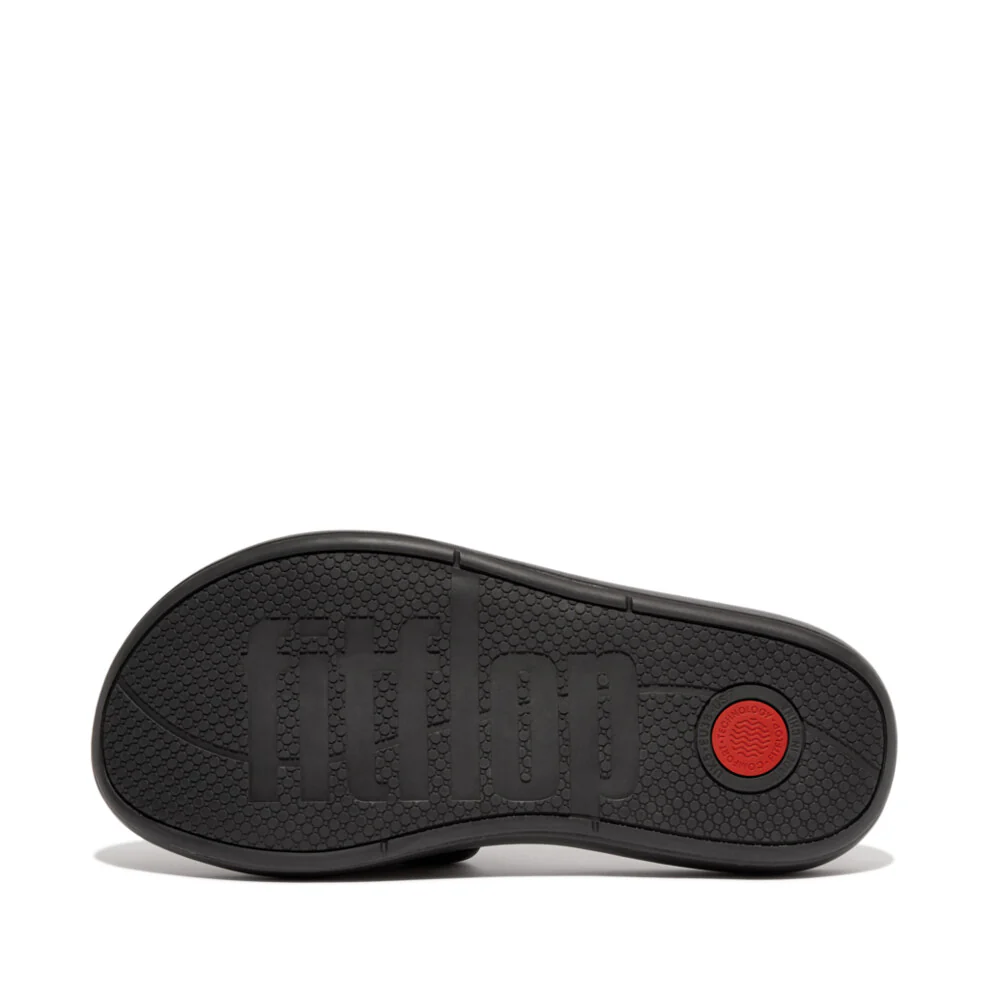 FitFlop iQushion D-LUXE gepolsterte Lederpantoletten Black