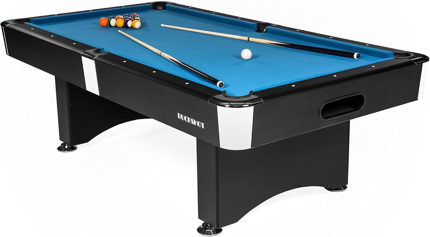 Tavolo da Biliardo BuckShot Manhattan 8ft - 244 x 132cm- Carambola - Pool Americano - Snooker - Tavoli da biliardo 8 Piedi - Completo di Tutti Gli Accessori