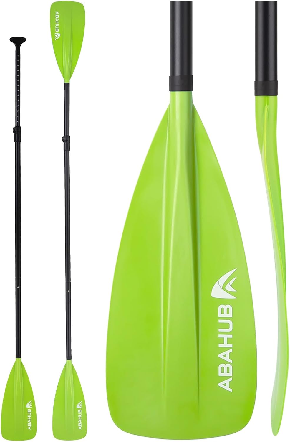 Abahub Pagaia SUP Alluminio Remi SUP Paddle Stand Up Paddle Telescopico 173-213 cm per Tavola da Surf Canoa SUP, Lama in Nylon di Plastica in Nero/Blu/Verde/Rosso/Arancione/Giallo