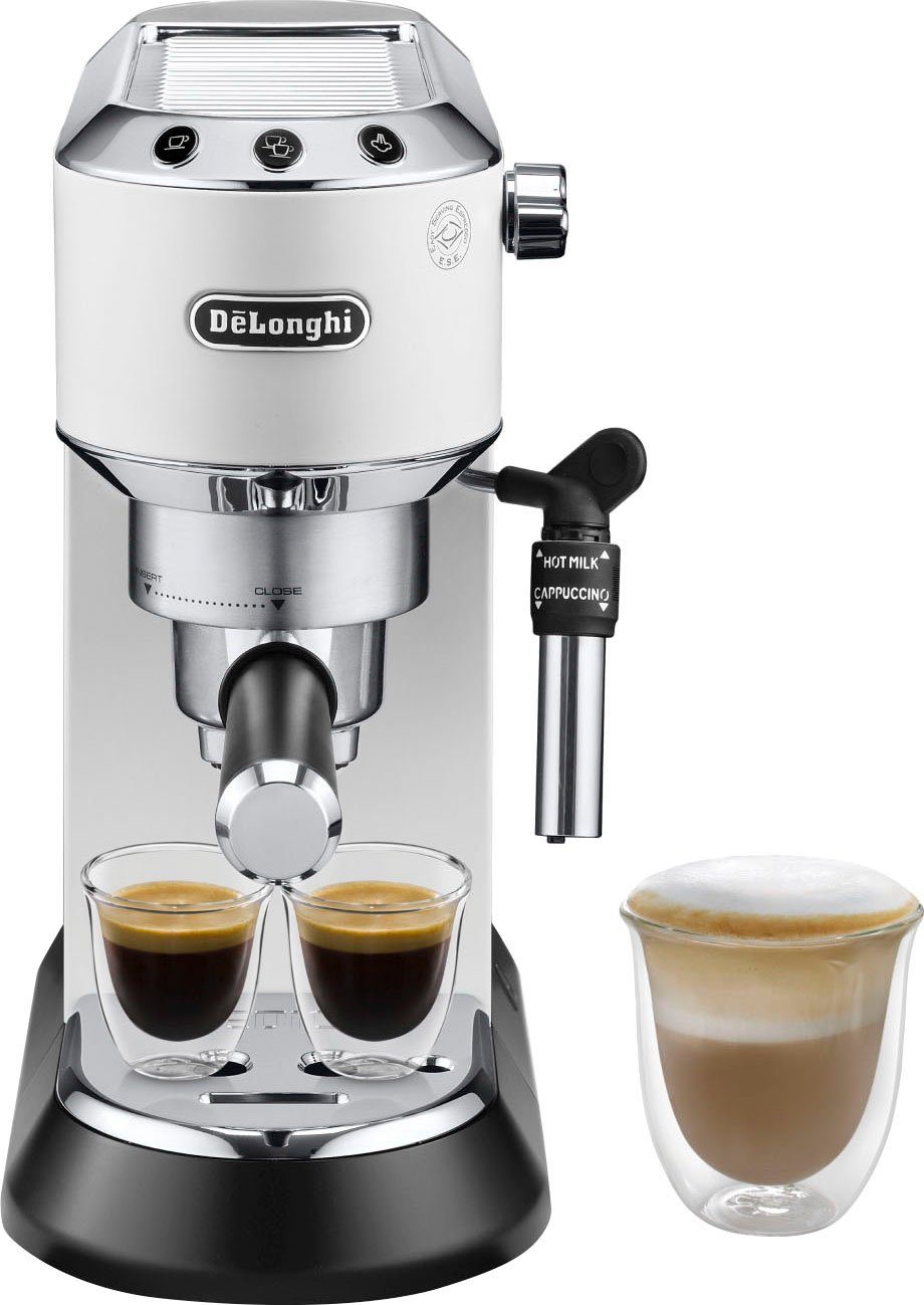 Espressomaschine Dedica Style EC685.W - Espresso & Doppio, mit Milchschaumdüse