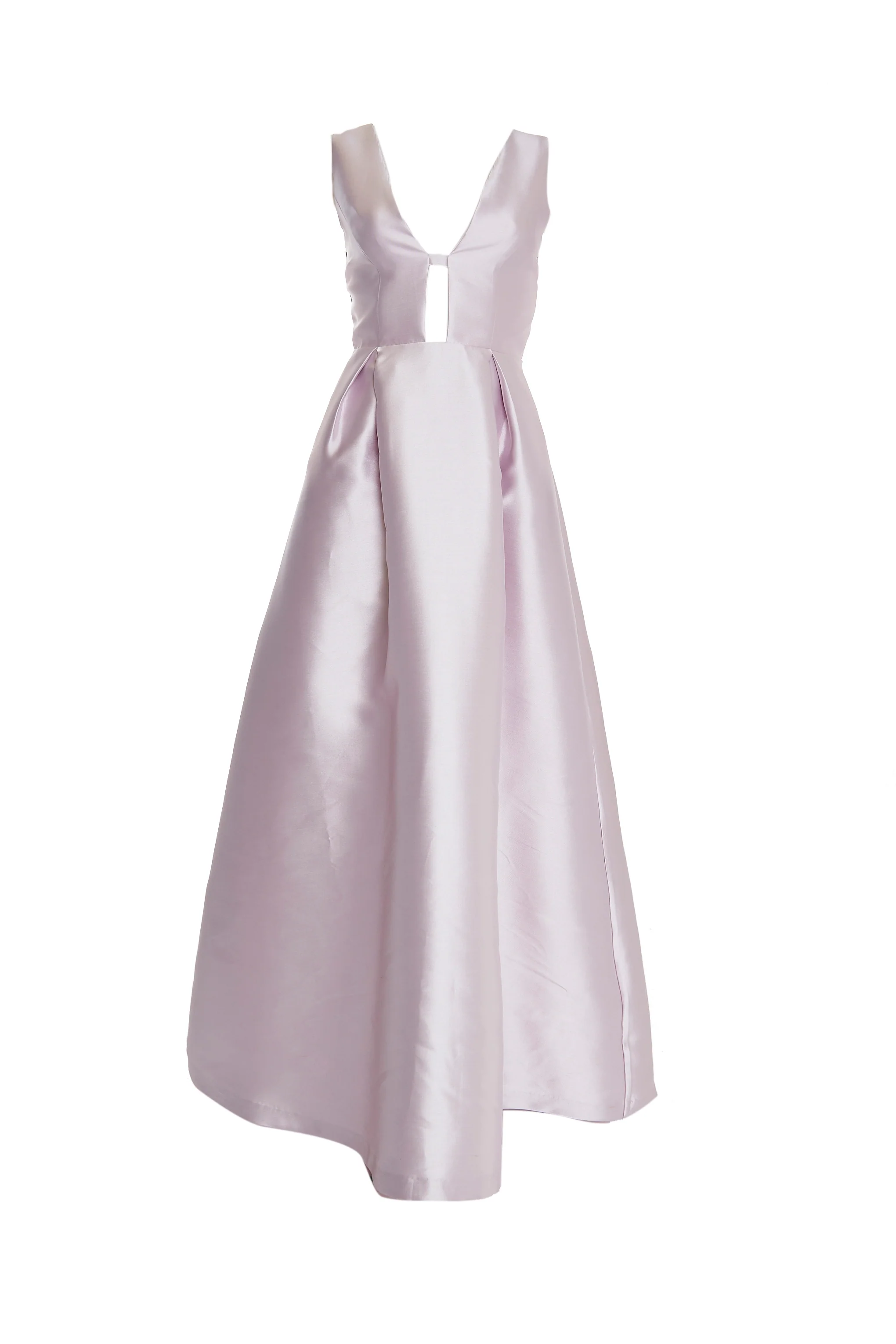 Camilla Lilac Plunge-Front Cut-Out Maxi-Dress
