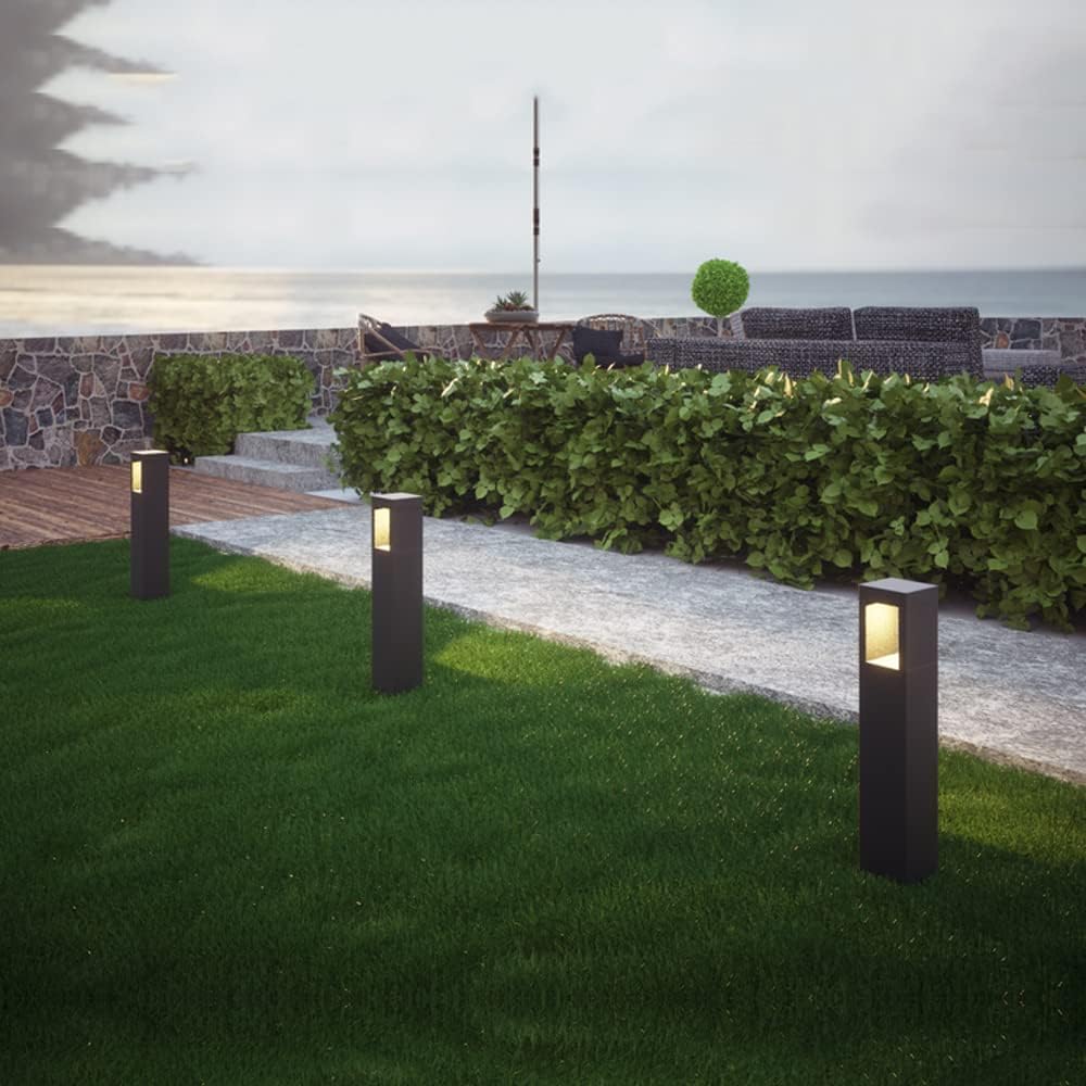 Moderne wasserdichte LED-Rasenleuchten für den Außenbereich, stilvolle Gartenwegelampen, Villa, Auffahrt, Bodenmontage, Landschaftsbeleuchtung, H14 cm, zum Aufhängen, eine Farbe B