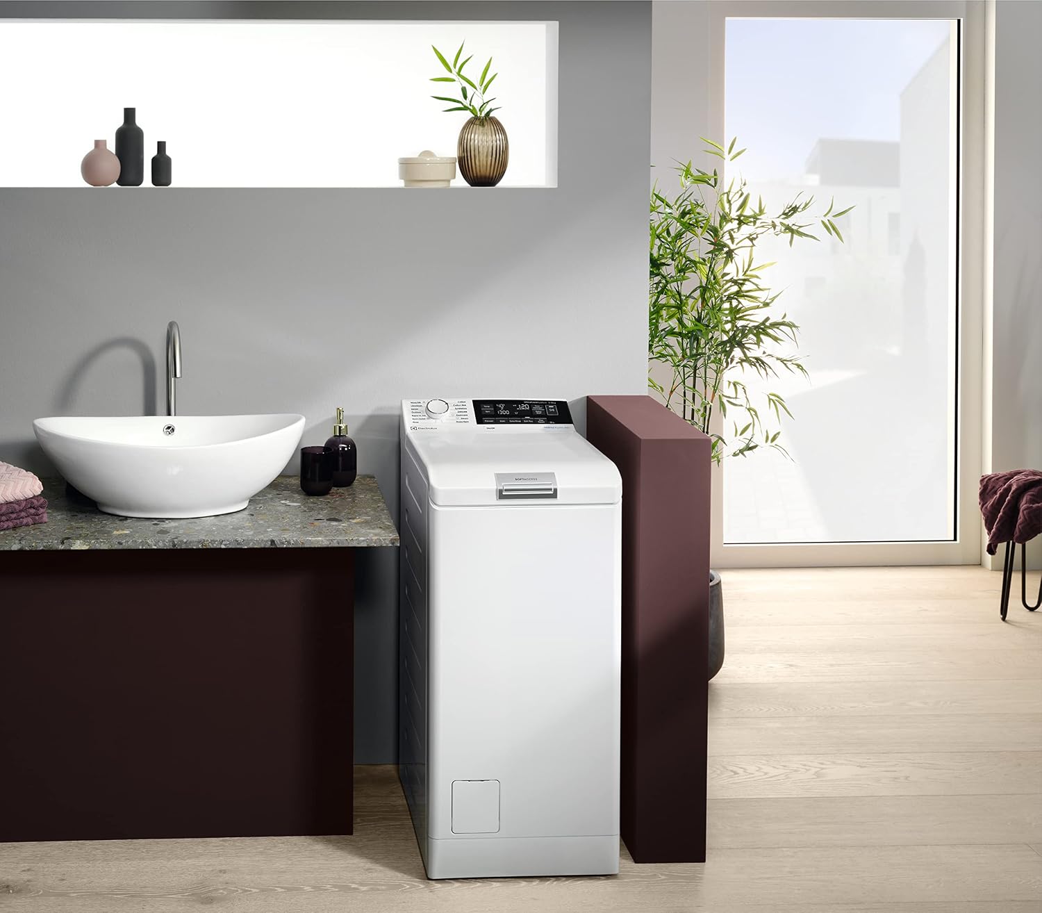 Electrolux PerfectCare 700 Lavatrice a Carica dall'Alto 7 kg, EW7T373S, Tecnologia SensiCare, SteamCare & Apertura Soft, 890x400x600 mm, Bianco