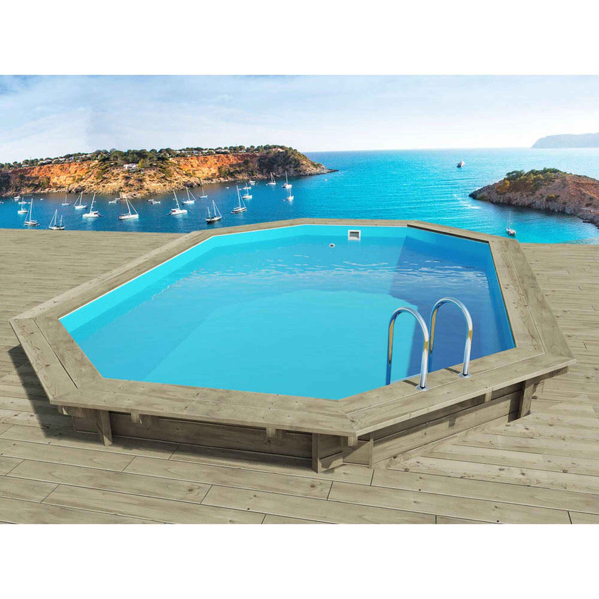 habitat et jardin Piscine Bois Miami 120 4.86 X 3.36 X 1.20 M