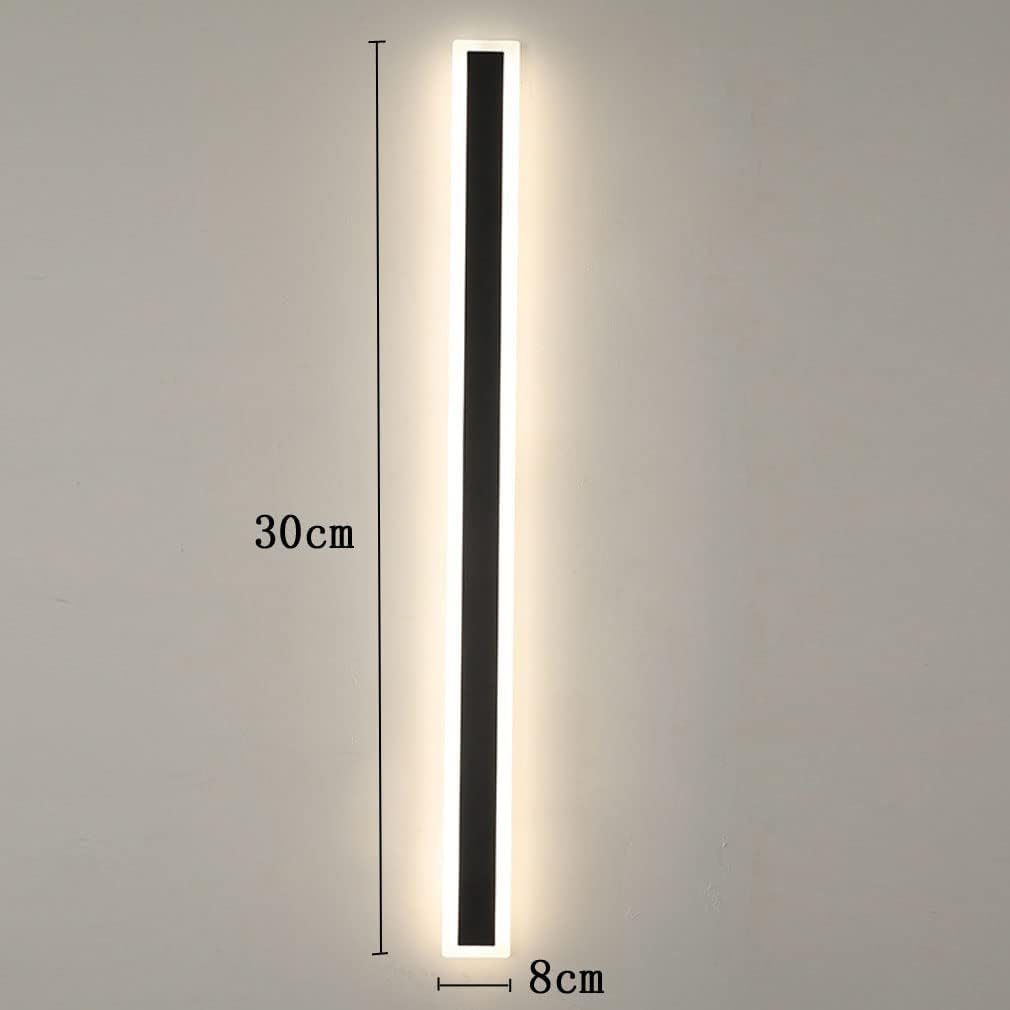IP65 Wasserdichte Wandleuchte - Dimmbare Linearleuchte mit Fernbedienung für Innen Außen - 30 cm Lange Streifenlampe für Garten Innenhof Wohnzimmer Schlafzimmer Flur Treppen