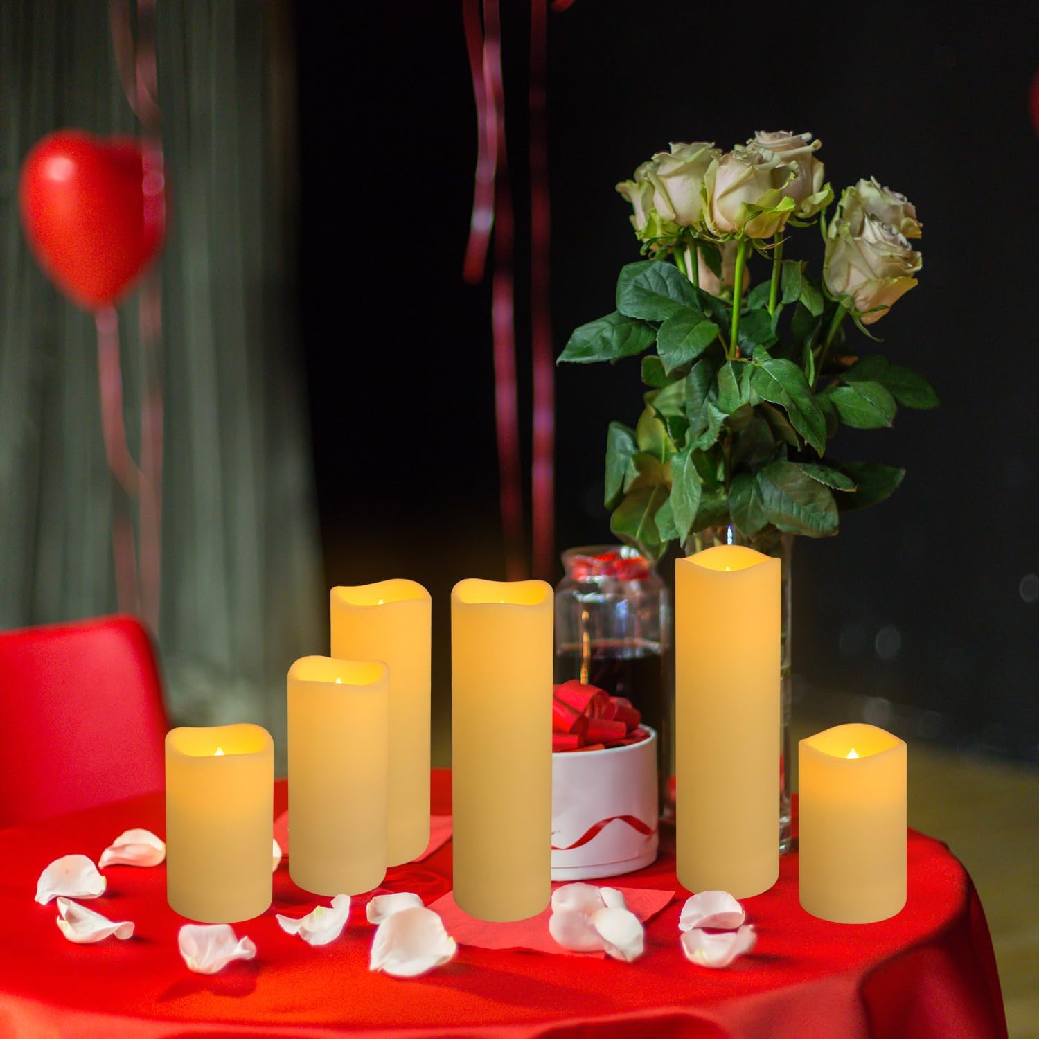 72 flammenlose Kerzen, 3 Größen (H4 12,7 cm, 15,2 x T 5,6 cm) mit Fernbedienung, Timer, warmgelbes Licht, batteriebetrieben, Familienhochzeit, Party, Weihnachtsdekoration