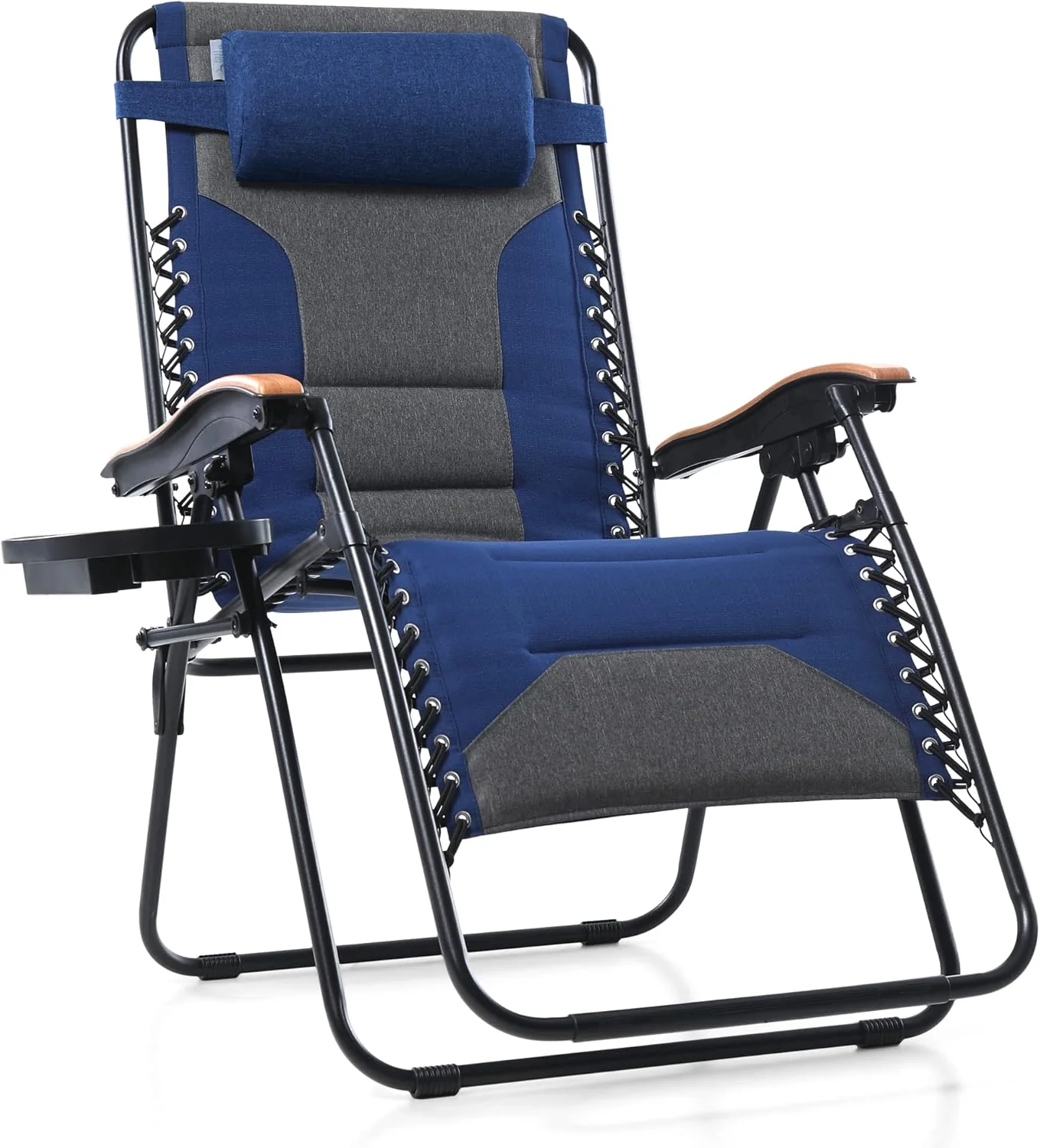 Oversized Padded Zero Gravity Chair Foldable Patio Recliner