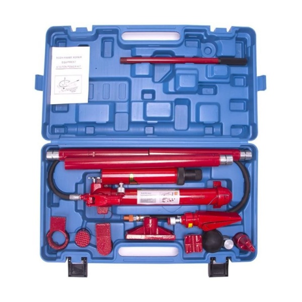 2025 Kit di riparazione per martinetto idraulico Porta Power da 10 tonnellate, pompa pneumatica per officina auto, cilindro di sollevamento, telaio della carrozzeria, set di strumenti