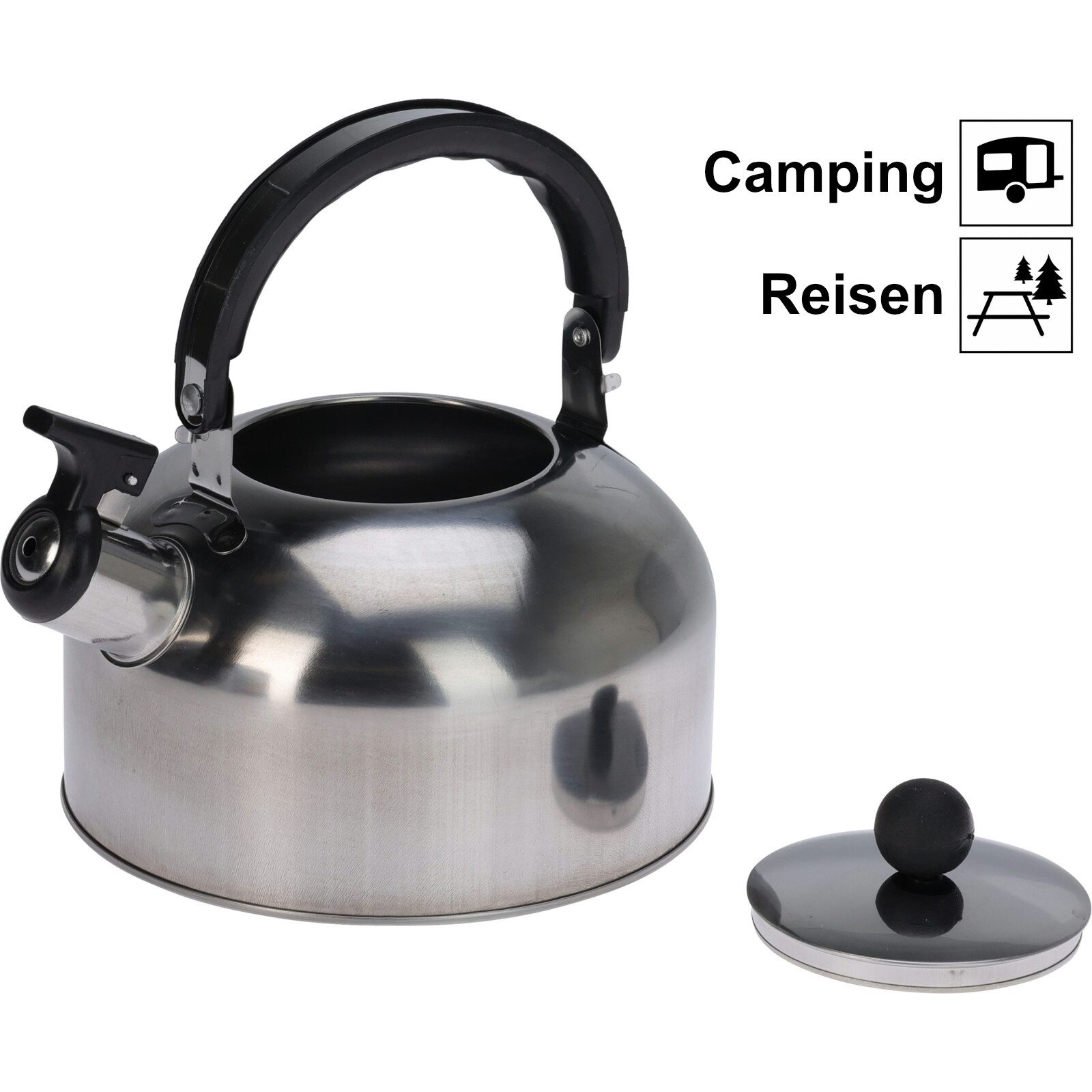 Reise-Wasserkocher Camping Reise Kocher MINI 2 Liter KLEIN 19x12 cm Zelten Urlaub