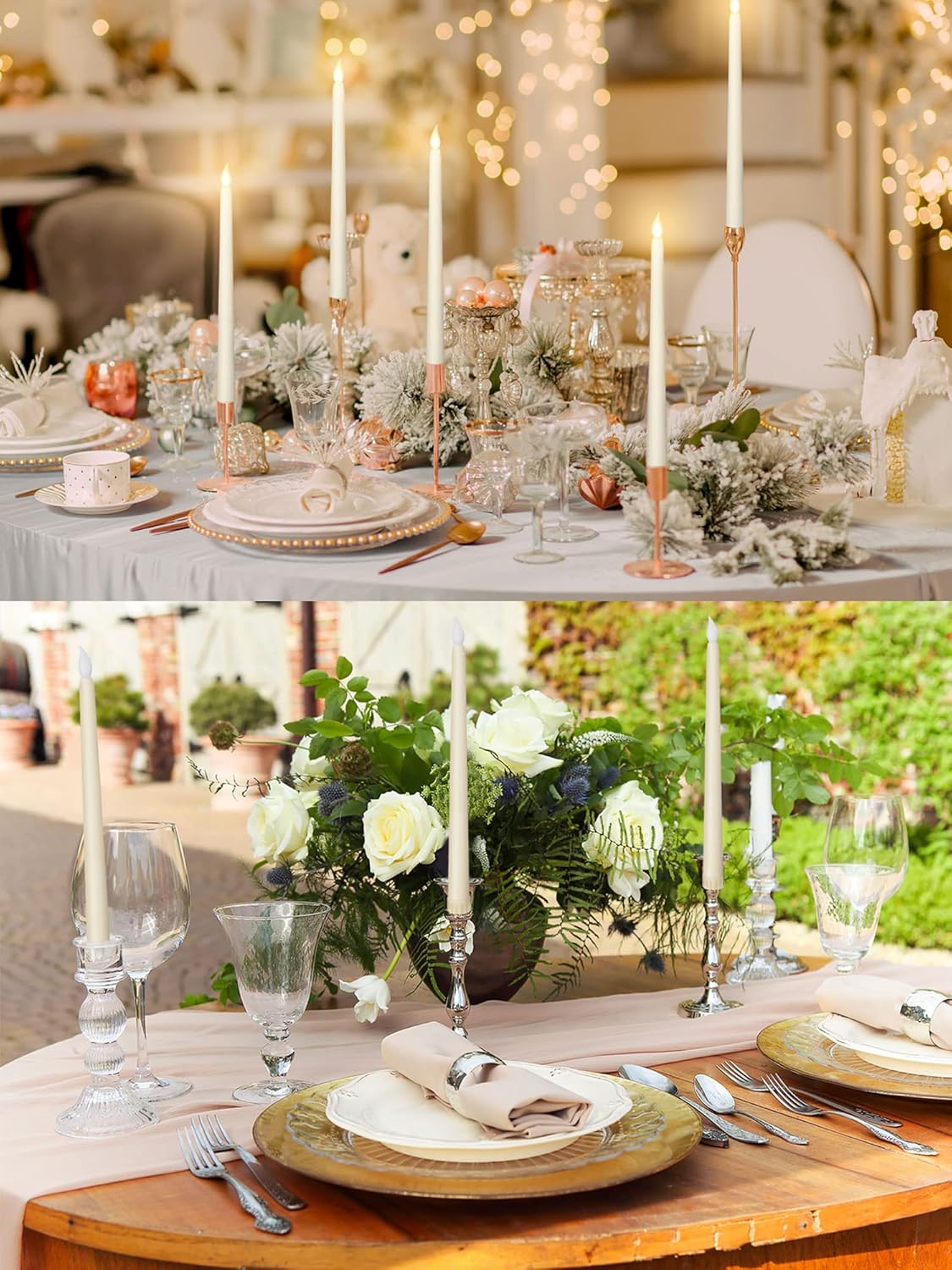 Treela 72 Stück flammenlose LED-Kerzen, batteriebetrieben, 27.9 cm, flackernde LED-Kerzen mit warmem Licht für Valentinstag, Hochzeit, Party, Weihnachten, Batterie nicht im Lieferumfang enthalten