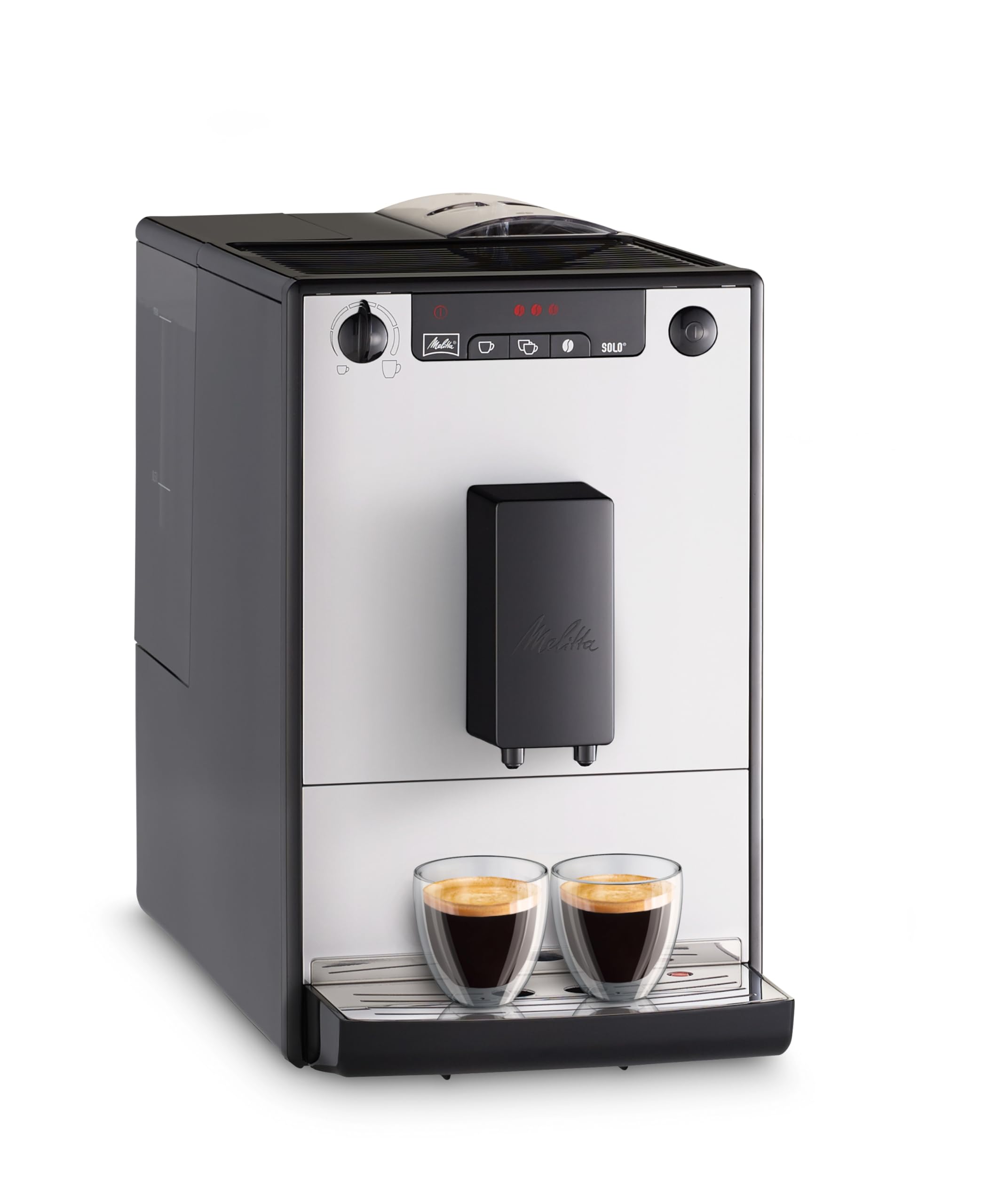 Kaffeevollautomat Solo Pure Silver E950-666 1,2 l 1400 W 3 Intensitätseinstellungen 125 g Bohnenbehälter 5 Mahlgrade integrierte Kaffeemühle
