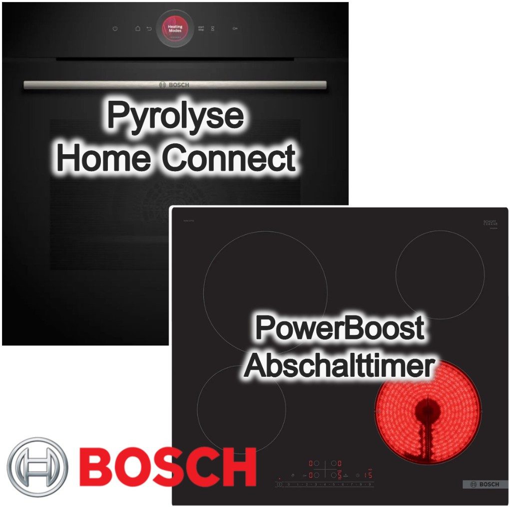 Backofen-Set Pyrolyse TFT HomeConnect + Elektrokochfeld PowerBoost DirectSelect
