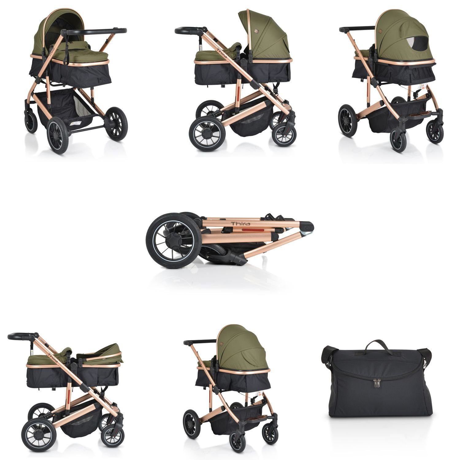Kombi-Kinderwagen Kombikinderwagen 2 in 1 Thira