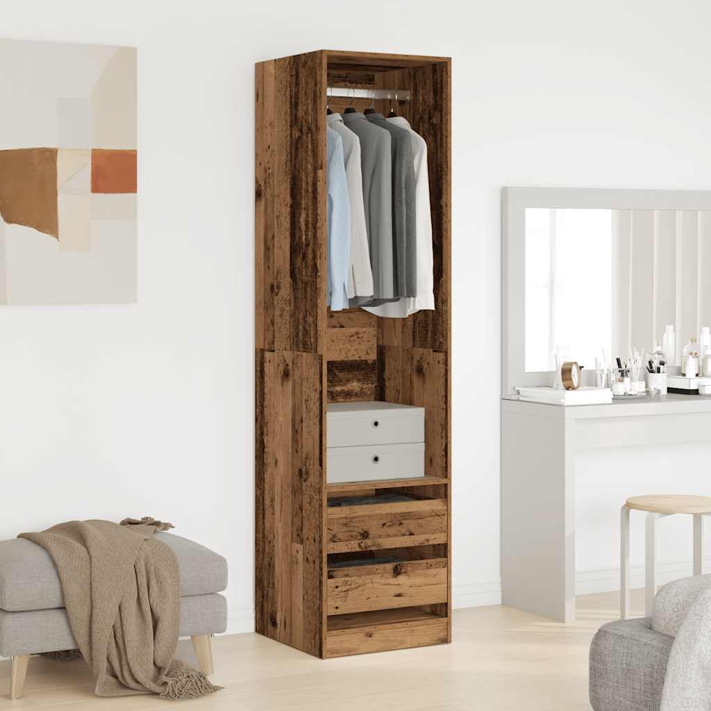 Armadio Legno Antico 50x50x200 cm in Legno Multistrato