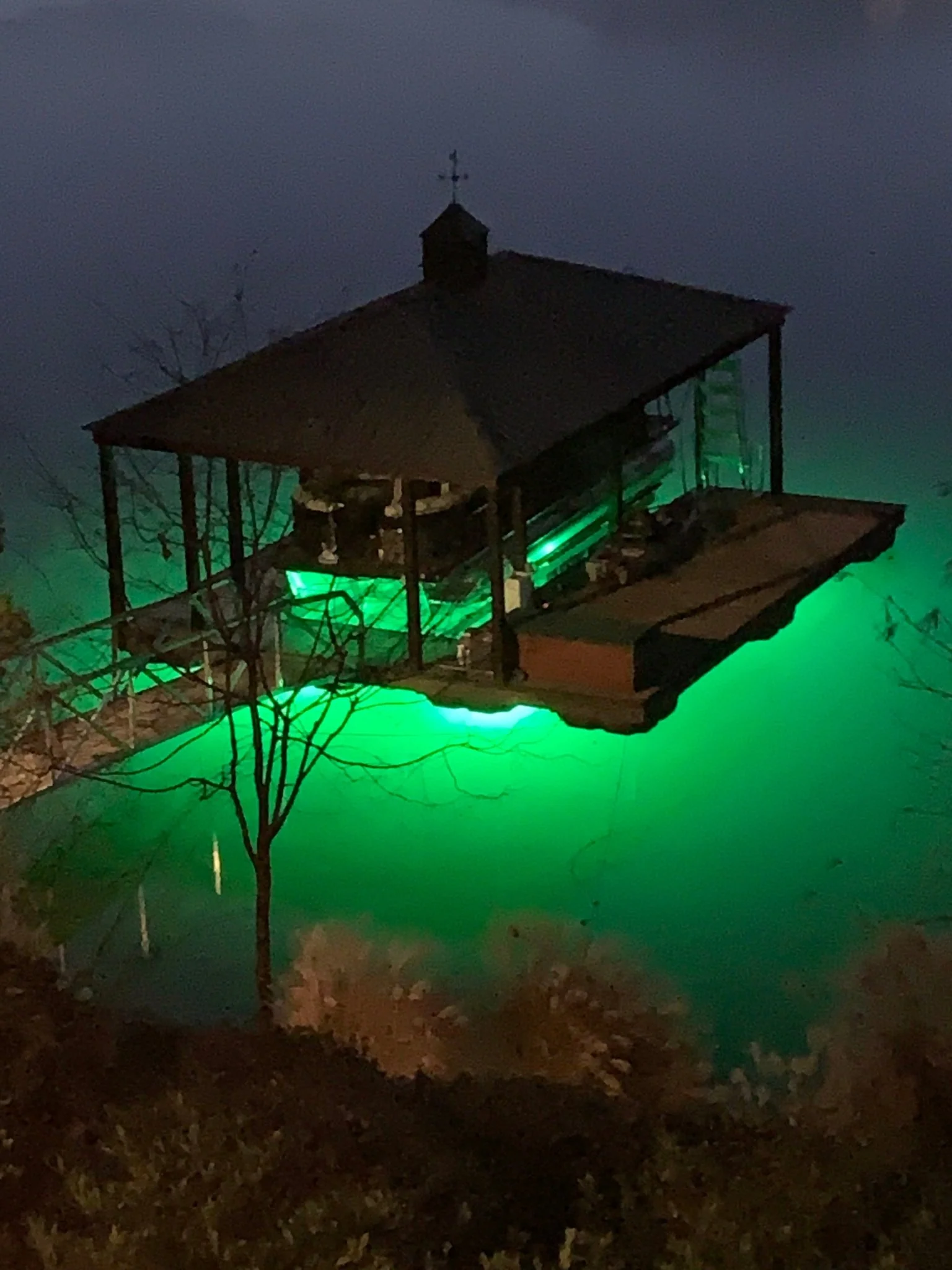 Green Blob 110V Bottom Bobber: LED Underwater Dock Fishing Light