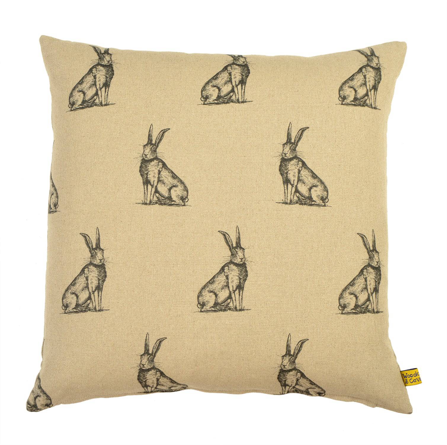 Hares Linen Cushion �C Sustainable & Handmade in Britain | 40cm & 50cm Sizes