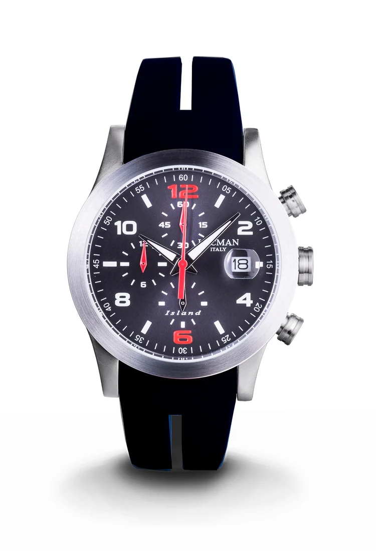 Orologio Locman Island Crono nero rosso silicone 0618A07-00GYWRSK
