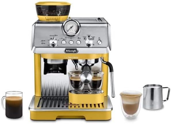 De'Longhi EC9155.YE La Specialista Arte, Macchina da Caffè Espresso, Macinacaffè Integrato, Funzione Latte Art, Colore Giallo