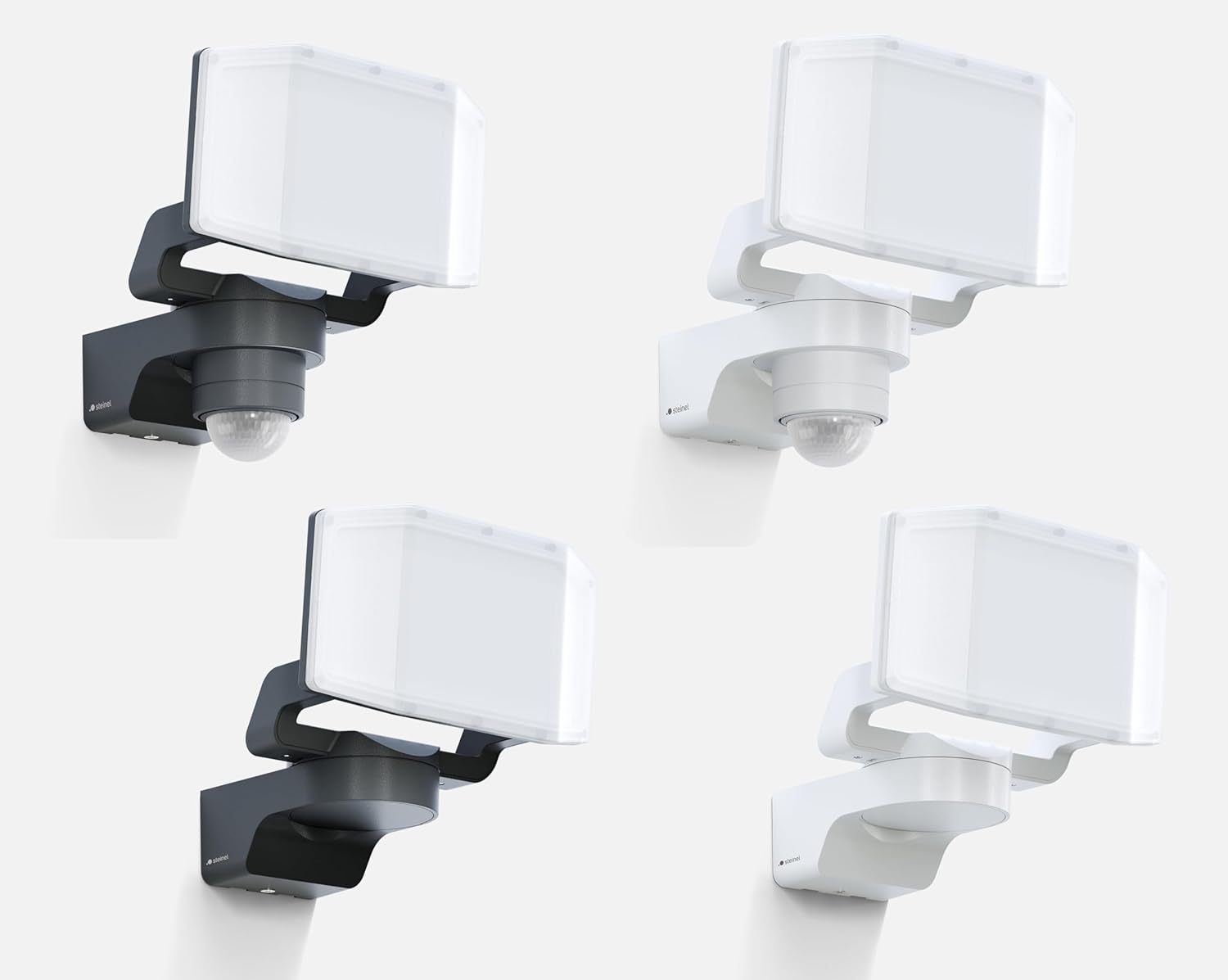 Steinel LED Strahler XLED PRO Expanse S Anthrazit, 240°/12 m Bewegungsmelder, Panorama Flutlicht, LED Panel voll schwenkbar, 14.3 W, 3000K, IP54