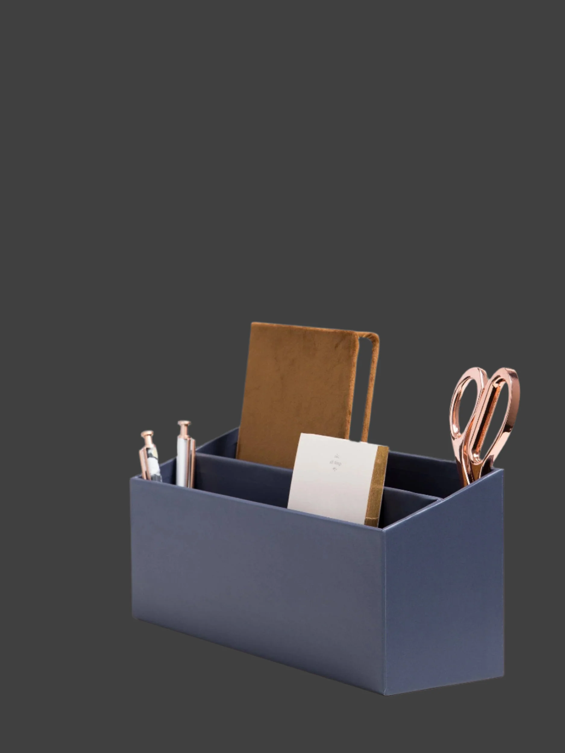 U Brands - U Brands Solid Navy Desk Org Set