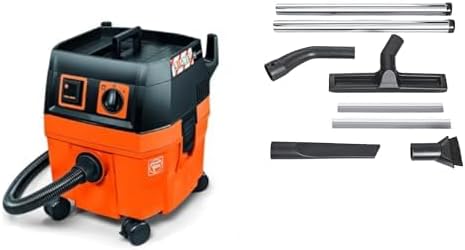 FEIN Nass-Trockensauger, 25 L, Schwarz/Orange, Combo Nass-/Trockensauger für den Anschluss von, 1 Kombidüse mit Wechseleinsätzen