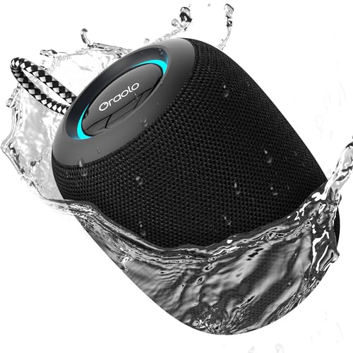 oraolo Cassa Bluetooth Portatile, 15W Cassa Bluetooth Potente da Doccia Impermeabile IPX7, Bluetooth 5.3, Extra Bassi Attivi, Chiamata Vivavoce per Casa, Esterno, Doccia : Elettronica