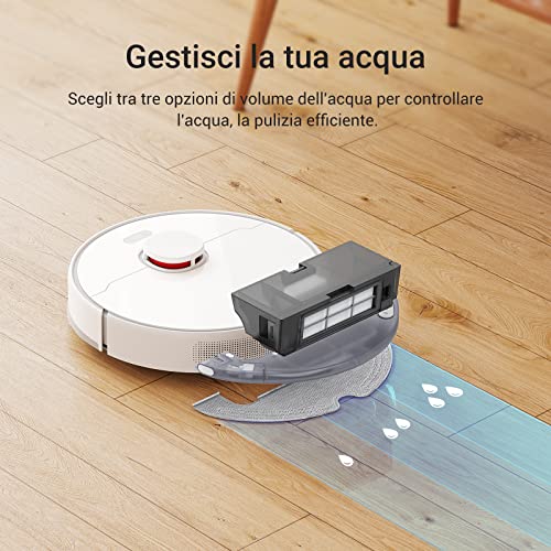 dreame D10 Plus Robot Aspirapolvere Lavapavimenti con Svuotamento Automatico Polvere, Navigazione LiDAR Rilevamento Ostacoli, Aspirazione 4000Pa Tappeti Peli Animali, Autonomia 170min, WiFi/Alexa/APP : Casa e cucina