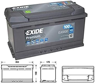 Exide Premium Carbon Boost Car Battery 100Ah 900 A/EN