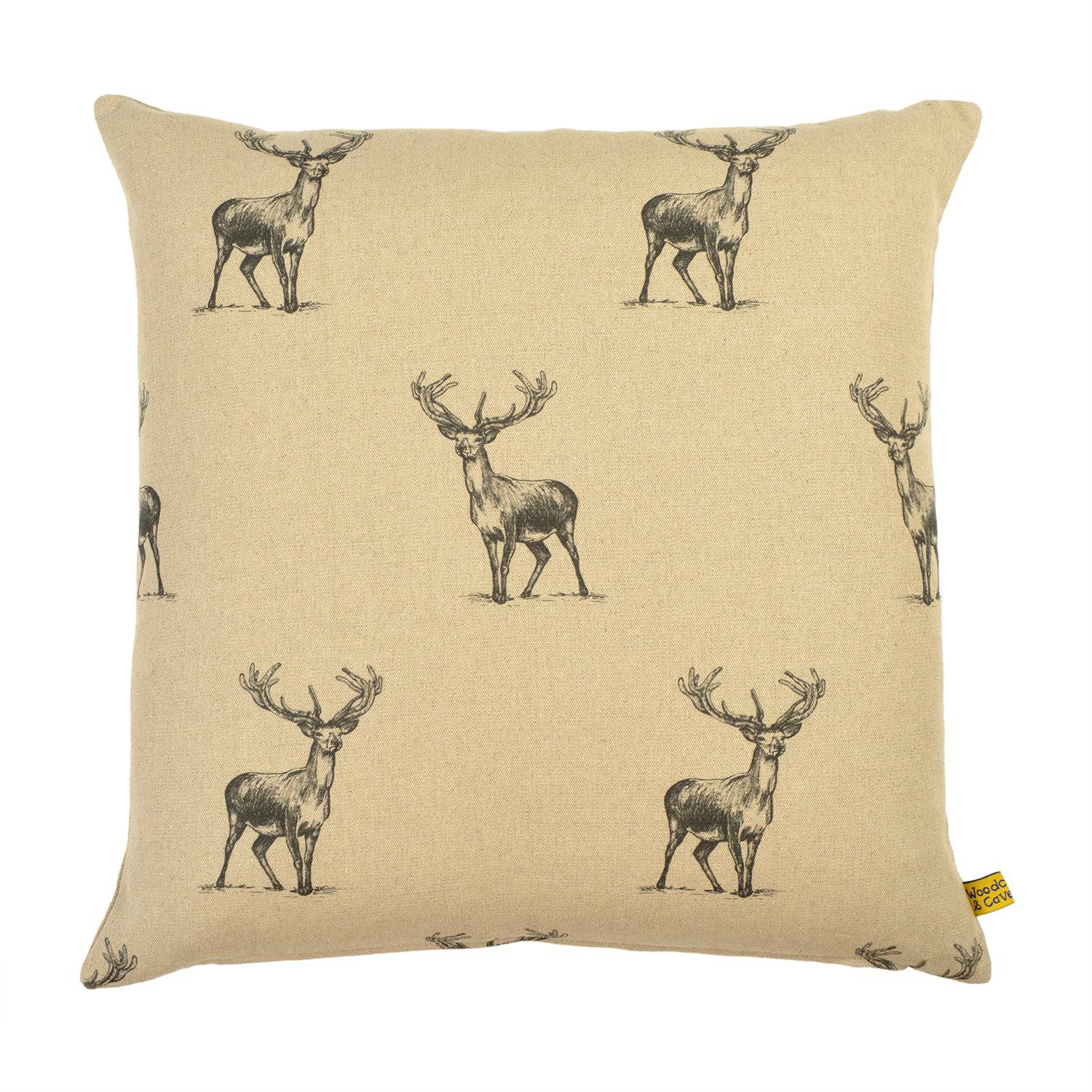 Stag Linen Cushion by Woodcock & Cavendish