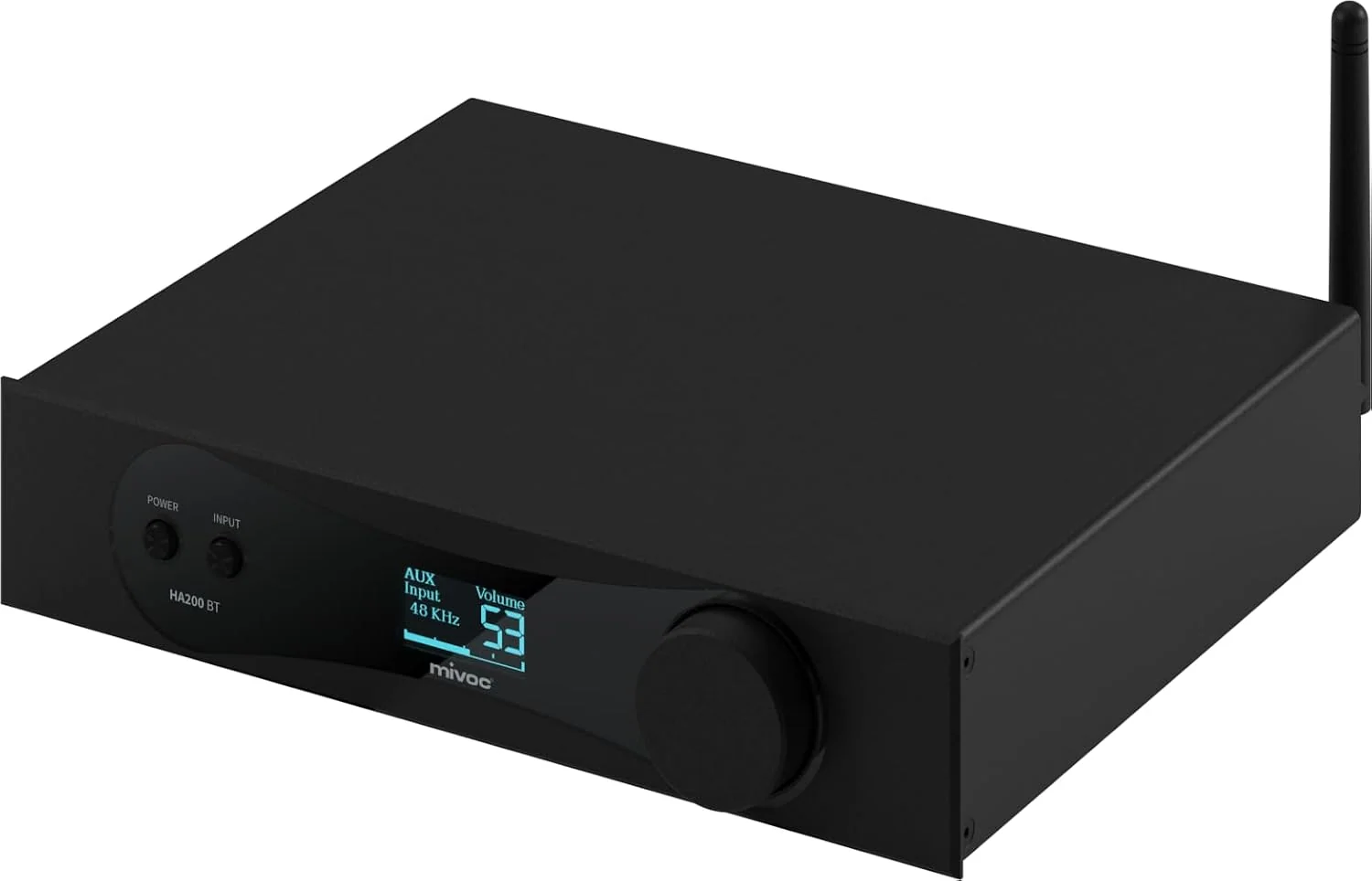 HA200 BT HiFi Verstärker, 2x100W, Stereo Verstärker, Bluetooth, optischer Eingang, Subwoofer Ausgang