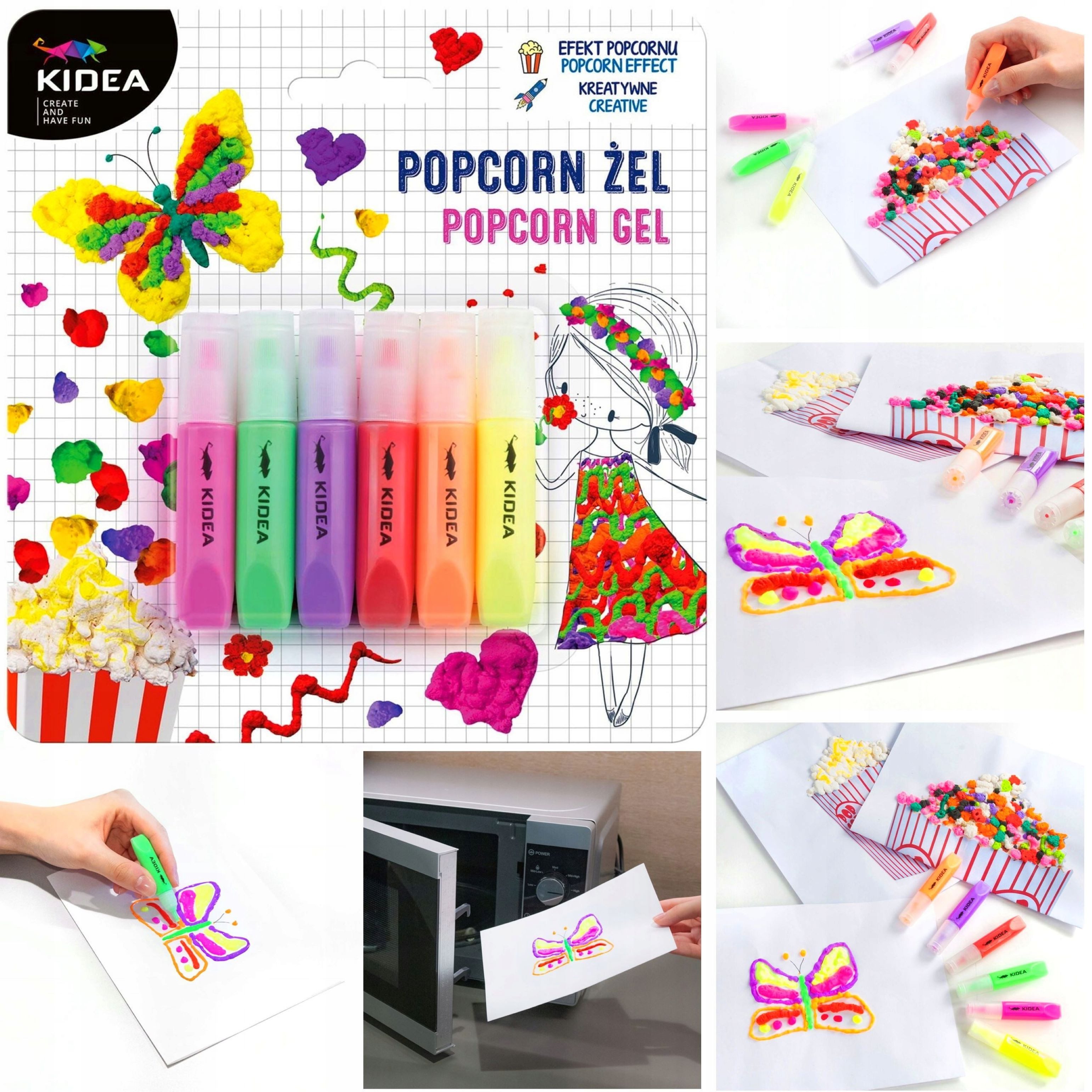 Popcornmaschine Kidea Popcorn-Gel – 3D-Malspaß für kreative Kinder!