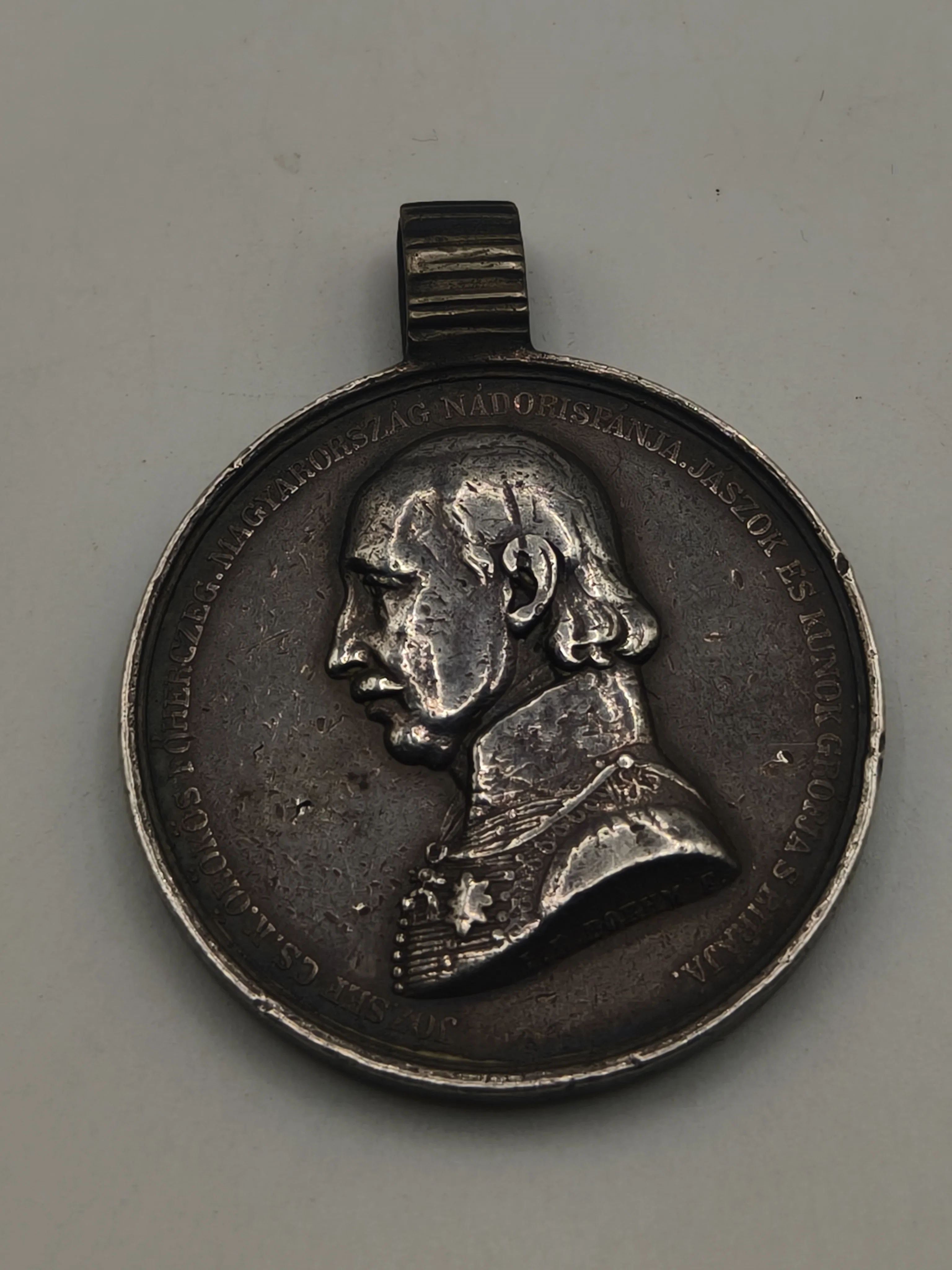 Hungarian silver commemorative medal minted in 1846. 50 anniversary Jose de Austria .