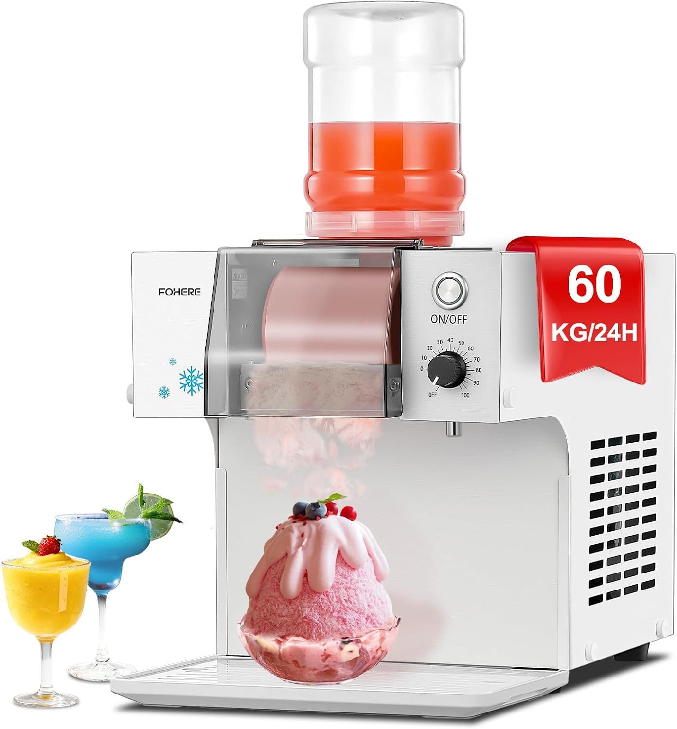 Eismaschine Schneeflocken-Eismaschine, Rasiereismaschine, 40kg/24h