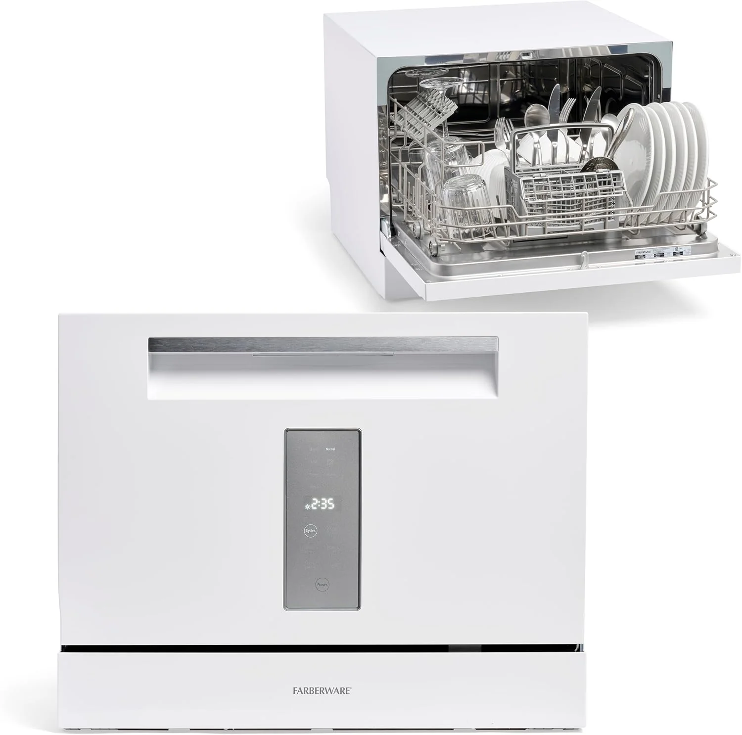 Farberware Compact 6-Station Dishwasher - Portable Mini Countertop Dishwasher