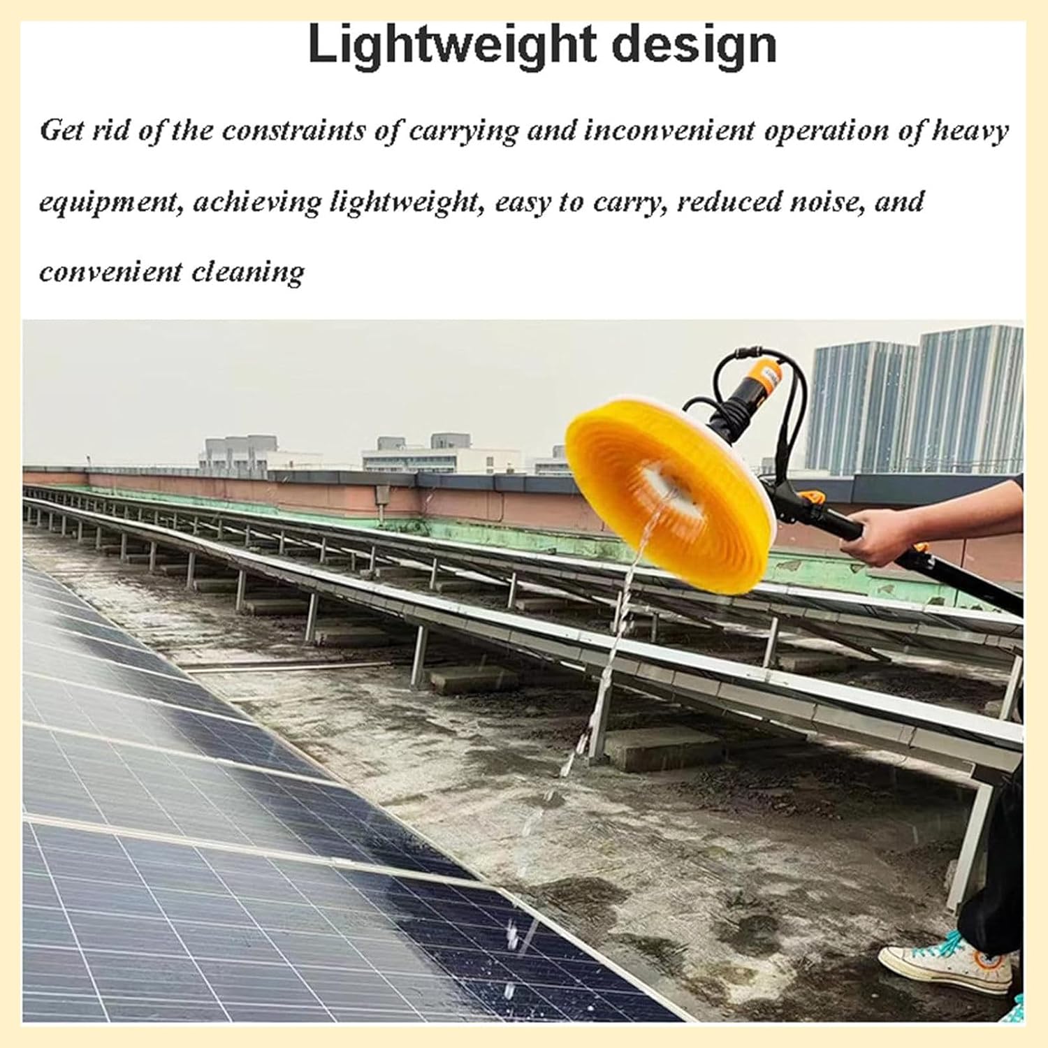 7.5 M Doppelt Rotierender Bürstenkopf, Solar-Photovoltaik-Panel-Reinigungsmaschine, Multifunktionale Telescopic Washing Brush, Pv Anlage Reinigung Set