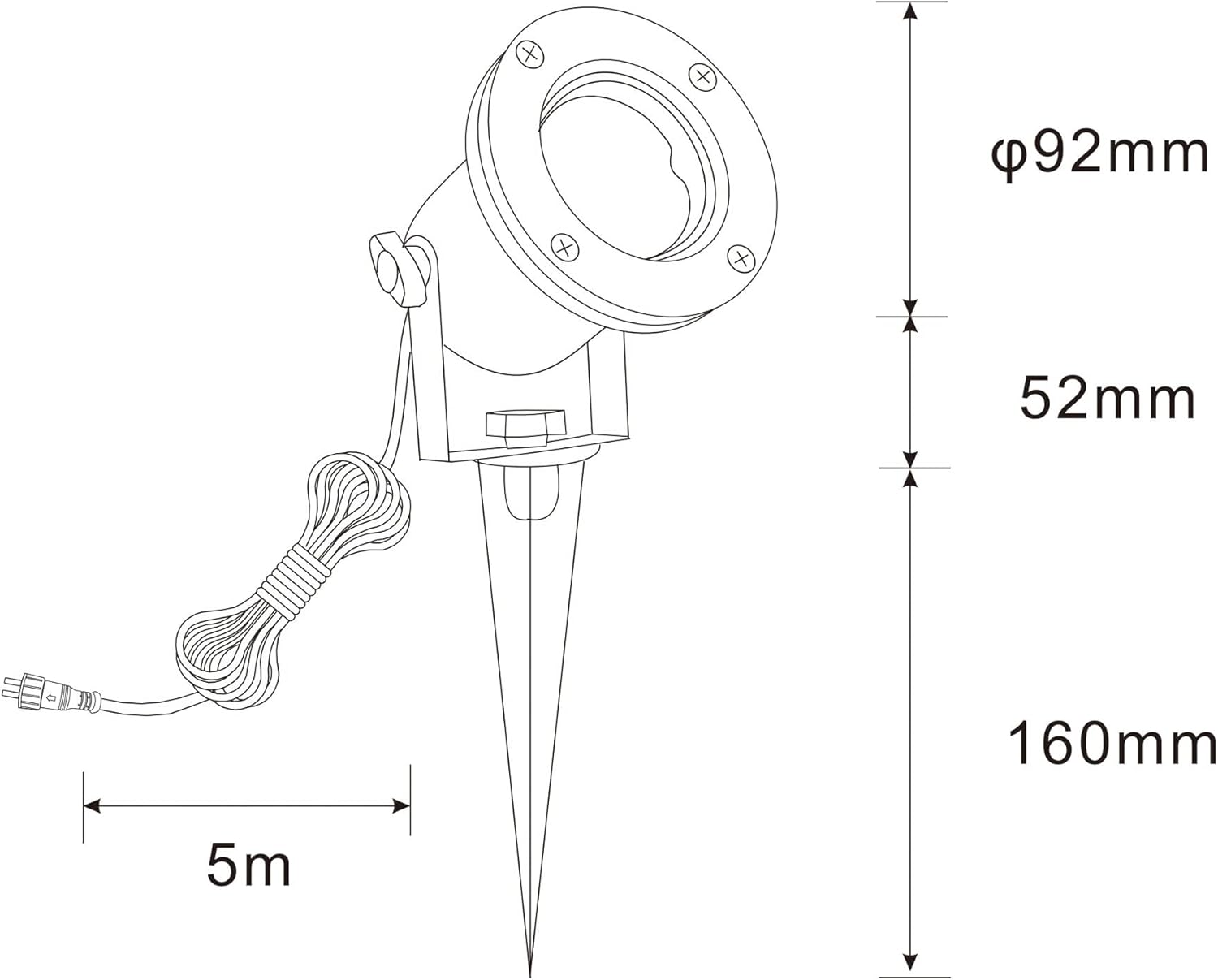 VBLED 3er Set LED-Teichstrahler/Gartenteich Licht 12V, aus Edelstahl IP68 mit MR16 Leuchtmittel 5W