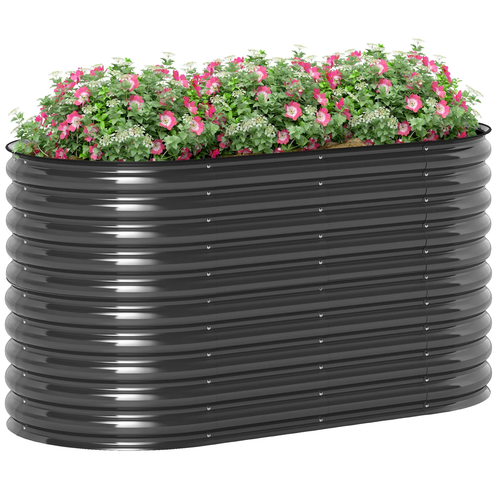 Verhoogde moestuinbak 160x80x80 cm van staal voor tuin & balkon