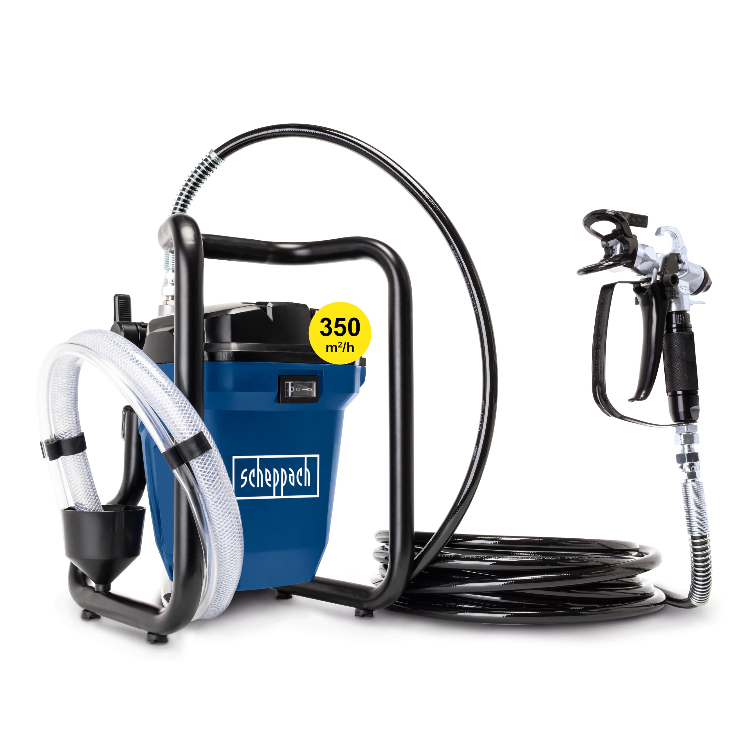 Scheppach Airless Farbsprühsystem PTSA350 Farbsprühgerät mit 750 W und 207 Bar für Farben und Lacke