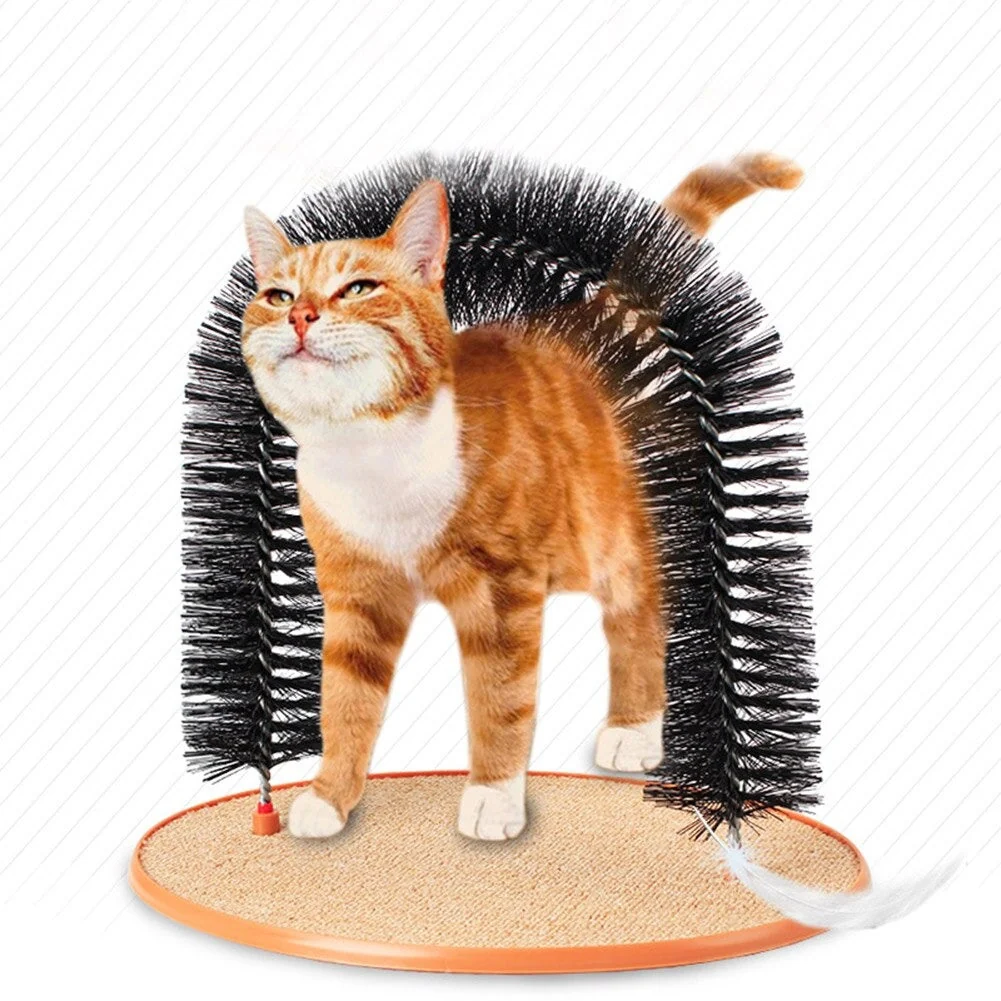 Cat Self Grooming Arch with Scratching Base