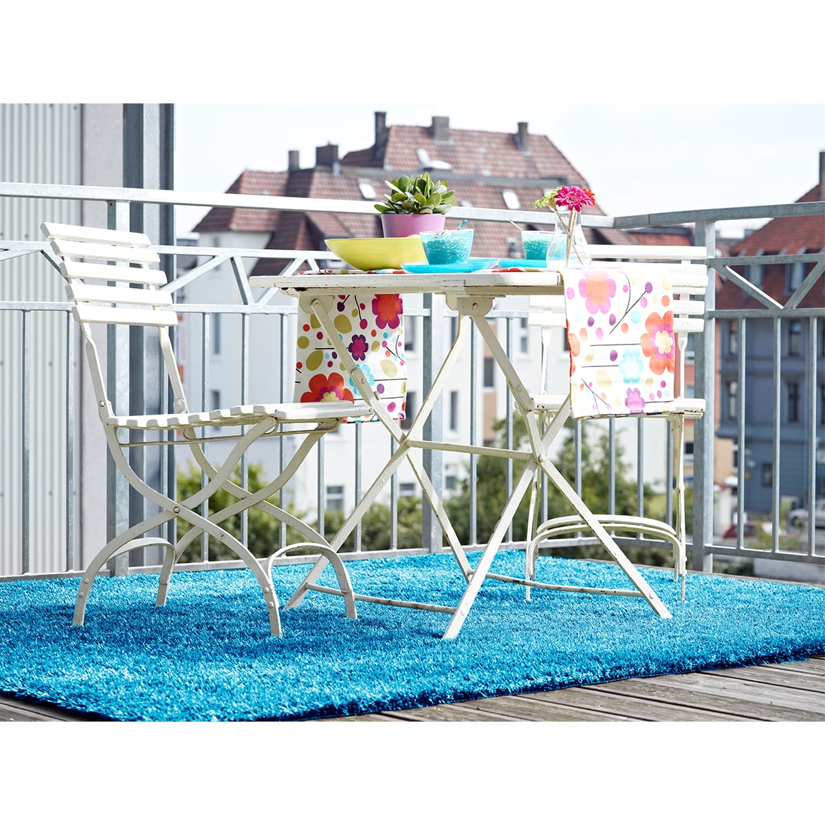Outsunny Rasen Color Blau 200 x 100 x 2,7 cm