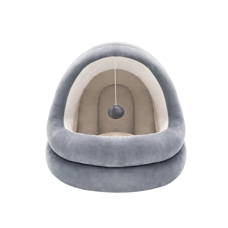 Luxury Indoor Cat Cave Bed with Soft Cushion & Cosy Hideaway Design