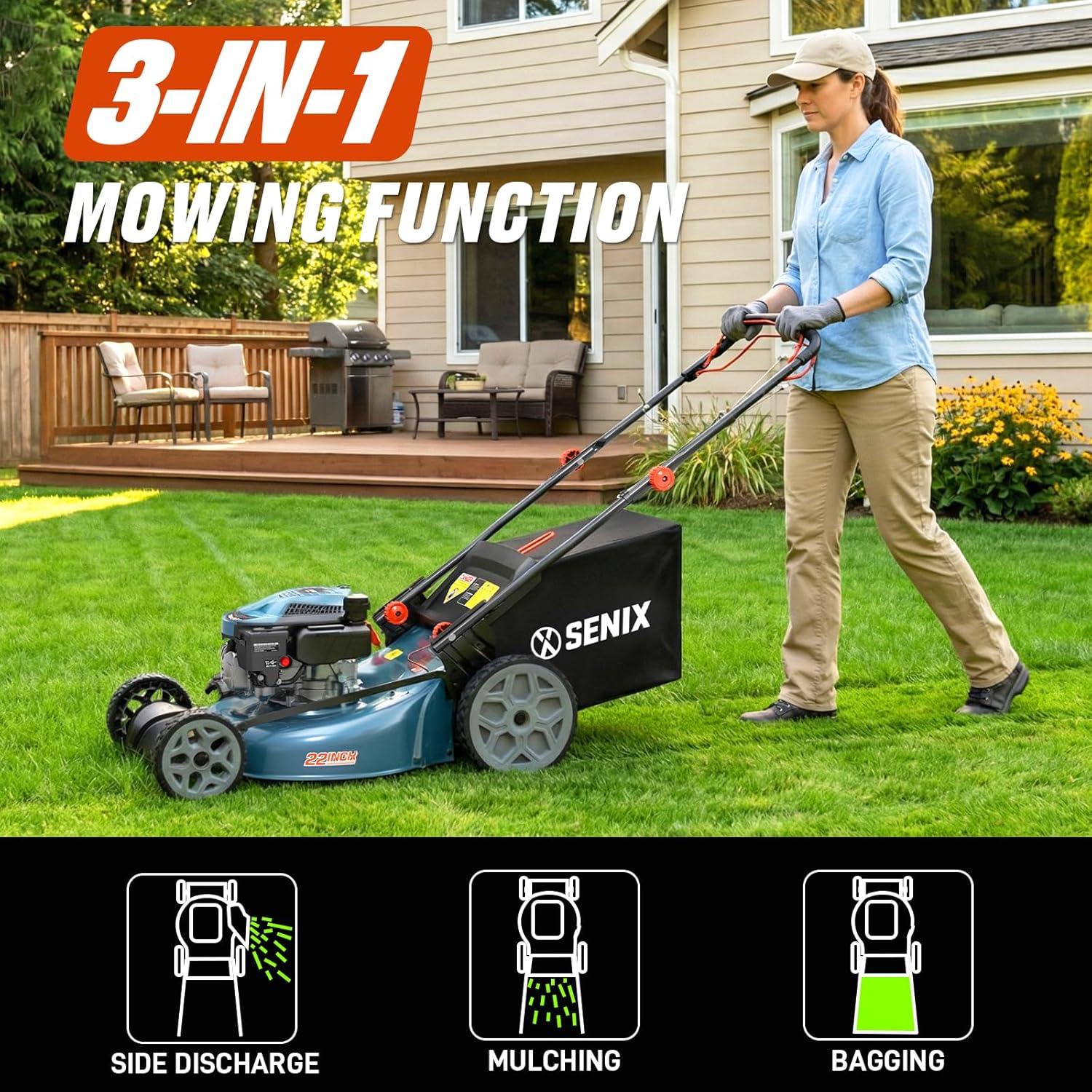 SENIX Gas Lawn Mower  22