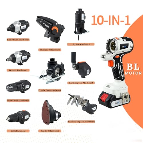 Kit combinato utensile elettrico batteria Kit utensile elettrico Sega taglio Seghetto alternativo Sega circolare Sega a catena Attrezzo oscillante Cacciavite Chiave Trapano percussione Levigatrice : Amazon.it: Fai da te